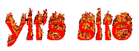 Y-it's site in a flaming text gif