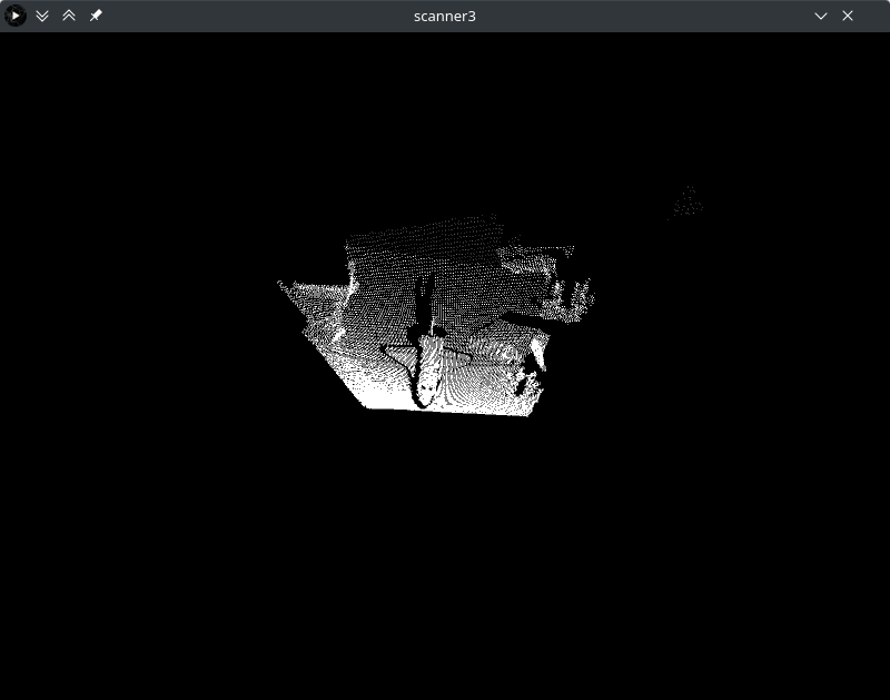 screenshot of the pointcloud being shown in the ui